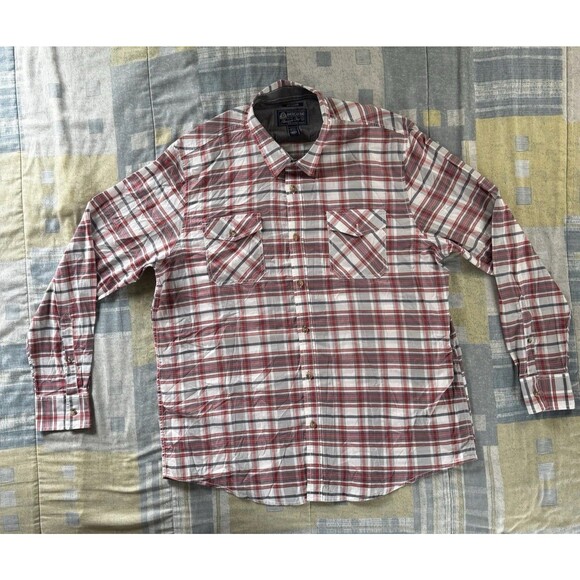 American Rag Red Long Sleeve Button Down Striped Shirt Men's Sz XXL - Picture 1 of 12